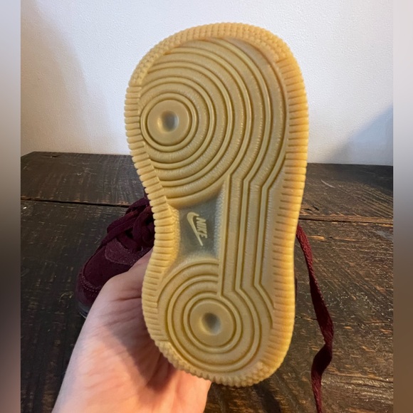 Nike Force 1 Mid Lv8 Baby Shoes Size 4C Deep Burgundy Color - Picture 6 of 7